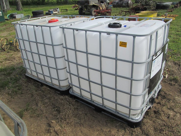 #45968-•-lot-of-(2)-260gal-plastic-tote-w/-cages-image-1