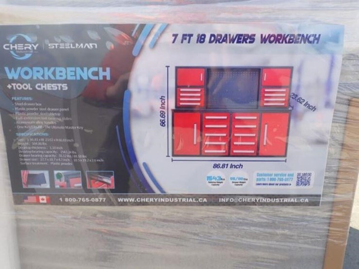 unused-steelman-7-ft-garage-cabinet-work-bench-image-5