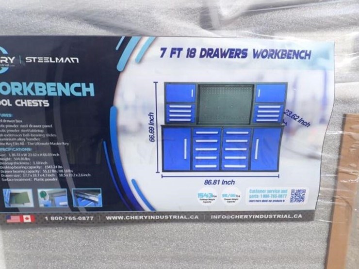 unused-steelman-7-ft-garage-cabinet-work-bench-image-5