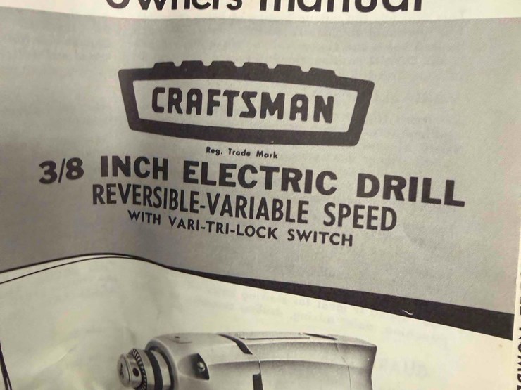 craftsman-drill-w/-chuck-&-bits-image-5