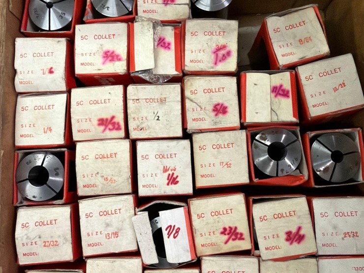 clausing-c-13-13"x24"-engine-lathe-w/-box-of-new-collets-image-13