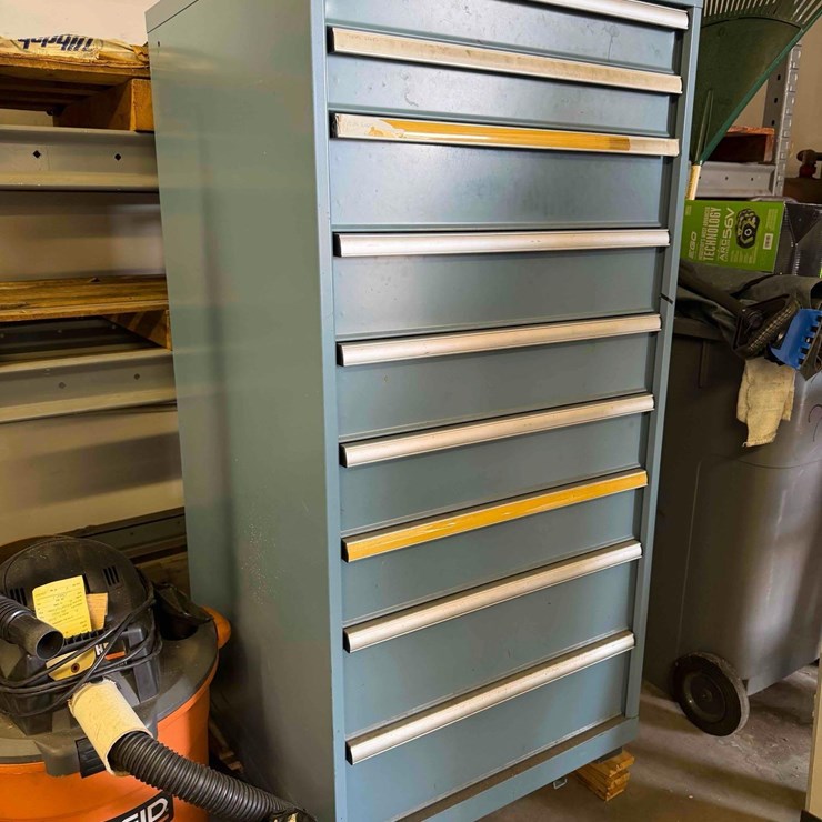 Metal Drawer Cabinet w/ Misc. Hardware