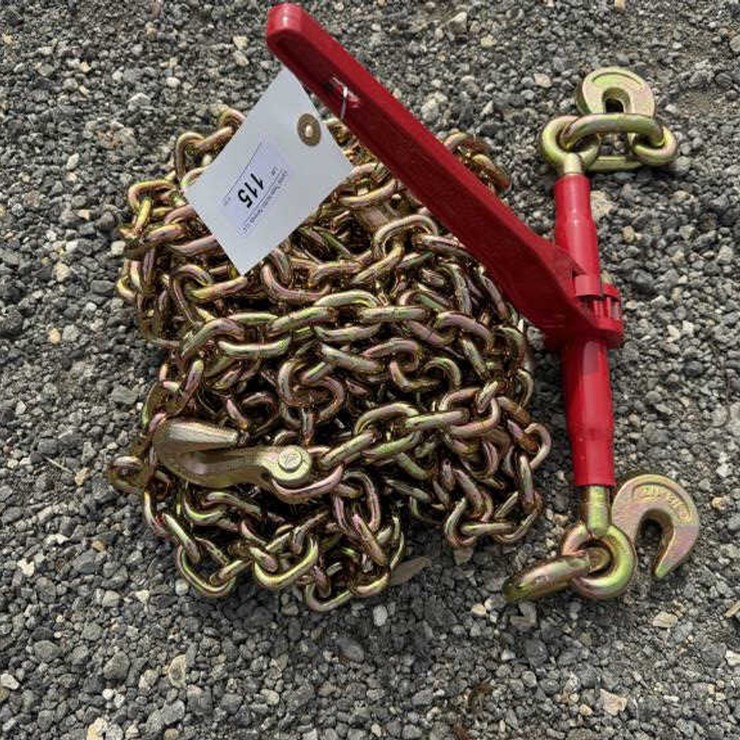 #115 • (1) 9200 lb Ratchet Binder & (2) 3/8" 20' Chains