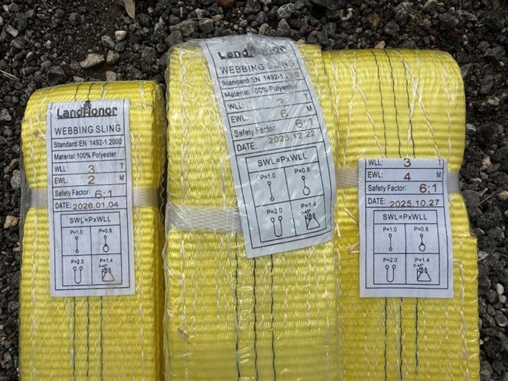 #156-•-(3)-webbing-slings-3-ton-x-2m,-4m-&-6m---yellow-image-2