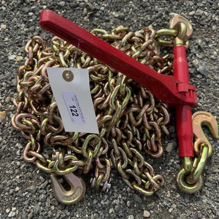 #122 • (1) 9200 lb Ratchet Binder & (2) 3/8" 20' Chains