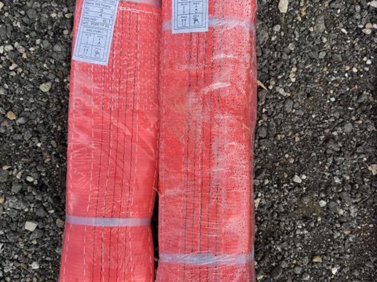 #144-•-(2)-webbing-slings-5-ton-x-4m-&-6m-orange-image-1
