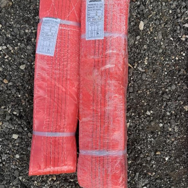#144 • (2) Webbing Slings 5 ton x 4m & 6m Orange