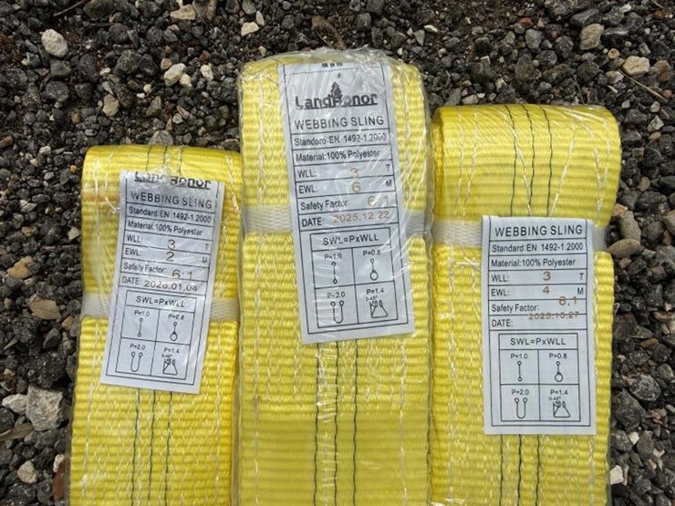 #157-•-(3)-webbing-slings-3-ton-x-2m,-4m-&-6m---yellow-image-2