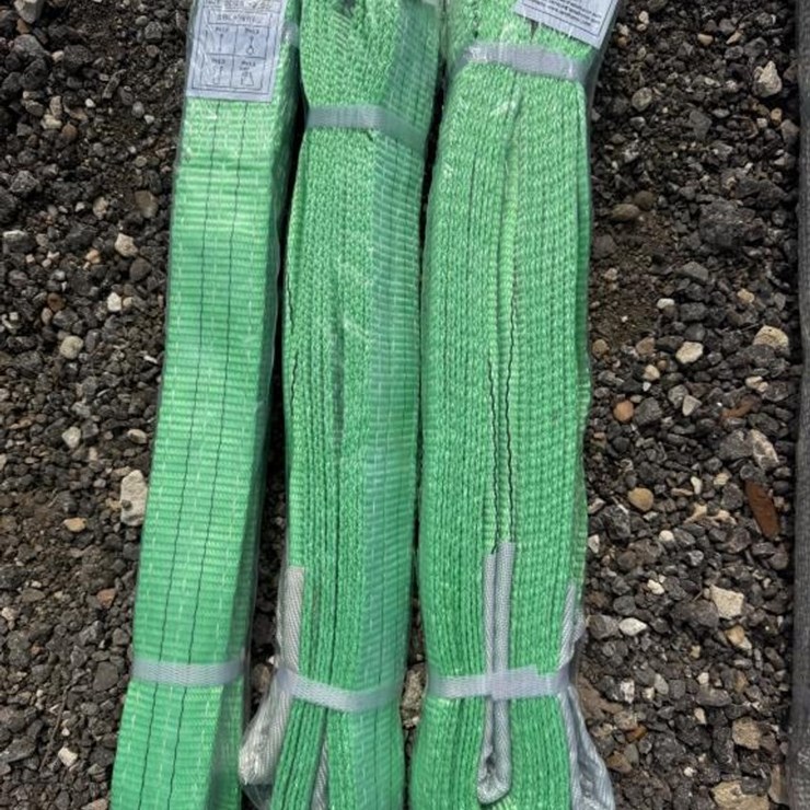 #160 • (3) Webbing Slings 2 ton x 2m, 4m & 6m - Green