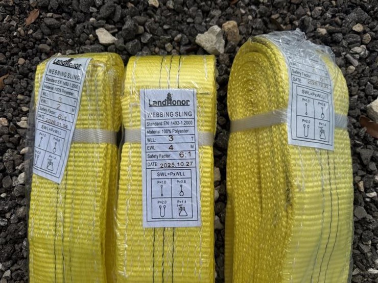 #158-•-(3)-webbing-slings-3-ton-x-2m,-4m-&-6m---yellow-image-2