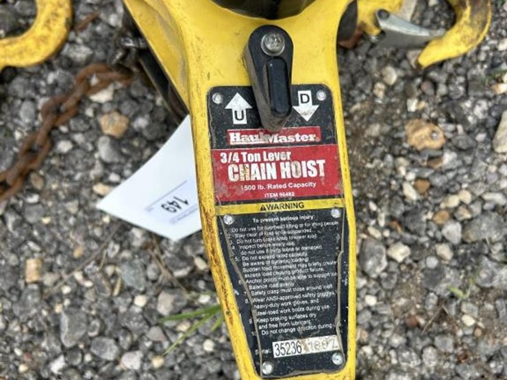 #149-•-manual-lever-chain-3/4-ton-hoist-image-2