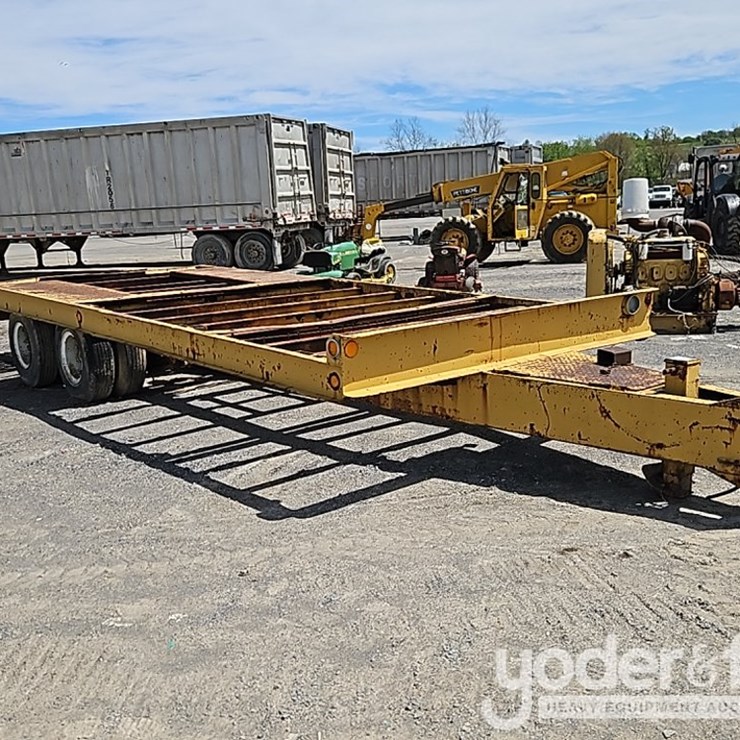 Tag Equipment Trailer, Tandem Axle, Pintail Hitch , Yellow