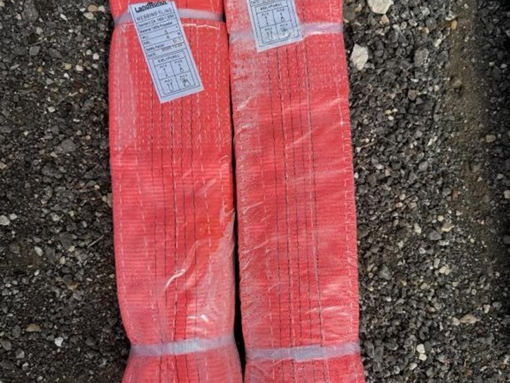 #145-•-(2)-webbing-slings-5-ton-x-4m-&-6m-orange-image-1