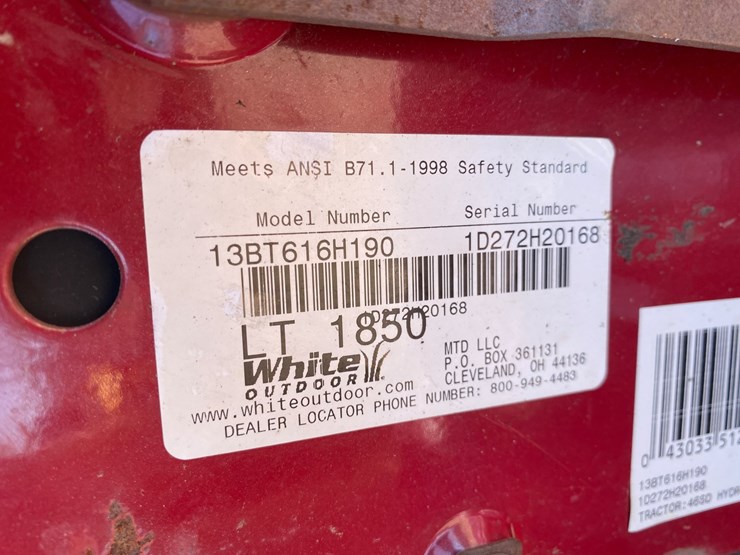 #1545-•-white-lt1850-hydro-riding-lawn-mower-image-26