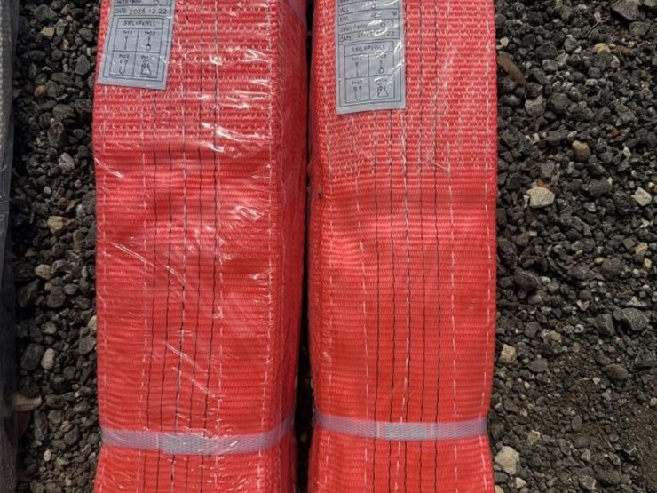 #164-•-(2)-webbing-slings-5-ton-x-4m-&-6m-orange-image-1