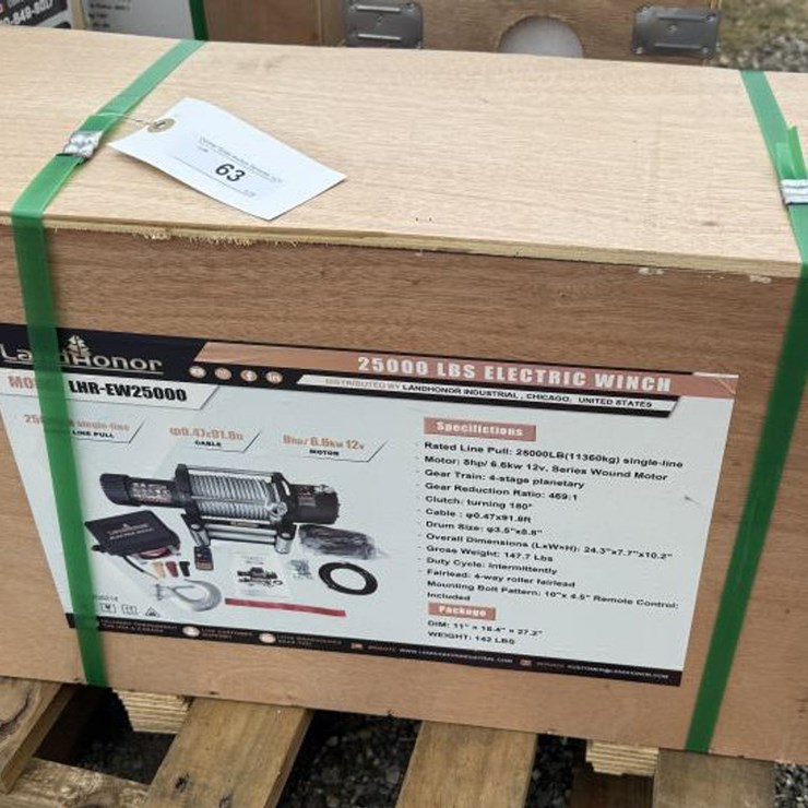 #63 • 25,000 lb Electric Winch - LHR-EW25000