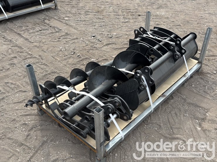unused-miva-8pc.-excavator-attachments---rake,-ripper,-graber,-12"-auger,-16"-auger,-8"-narrow-bucket,-24"-bucket,-32"-bucket-image-3