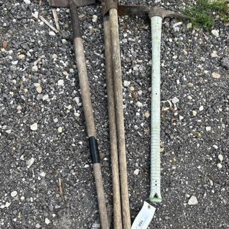 #166 • Pick Axe, Post Hole Digger, Shovel