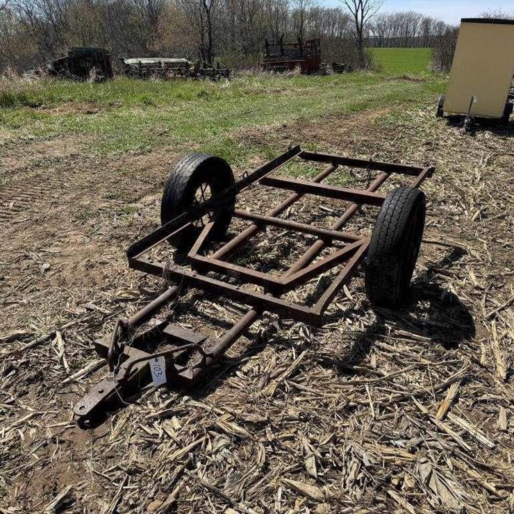Two wheel trailer frame