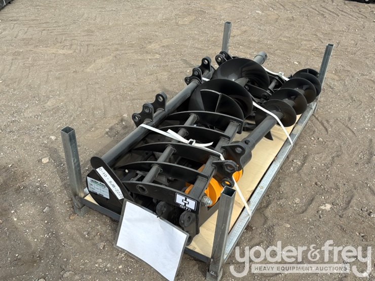 unused-miva-8pc.-excavator-attachments---rake,-ripper,-graber,-12"-auger,-16"-auger,-8"-narrow-bucket,-24"-bucket,-32"-bucket-image-7