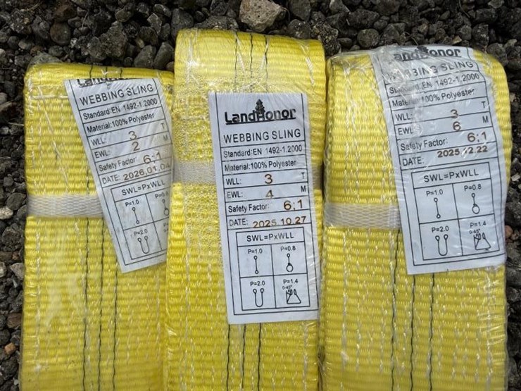 #155-•-(3)-webbing-slings-2-ton-x-2m,-4m-&-6m---yellow-image-2