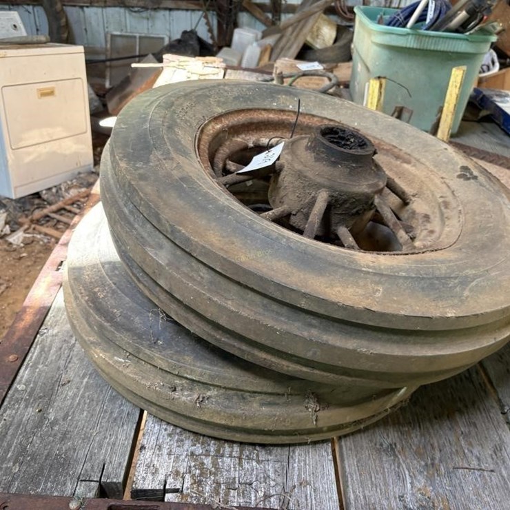 Pair of John Deere Spoked Wheels
