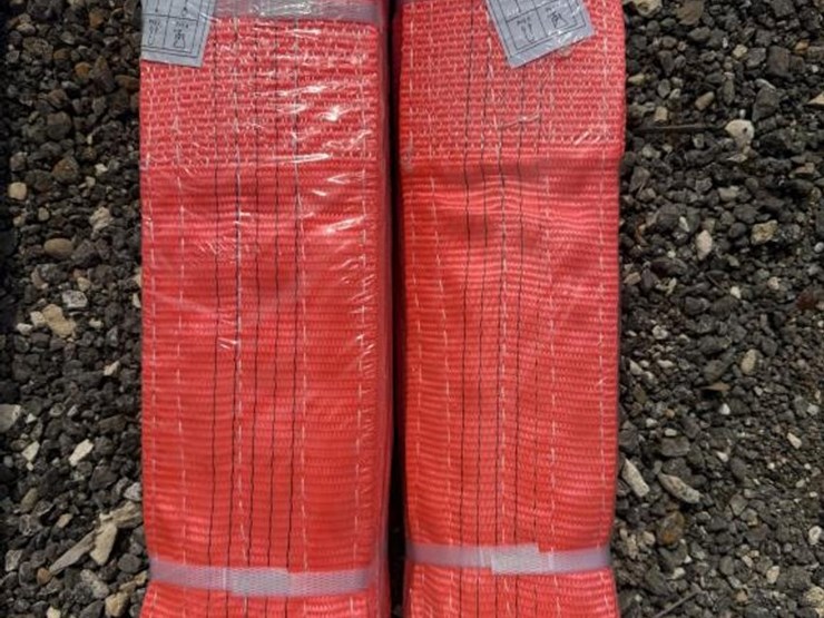 #163-•-(2)-webbing-slings-5-ton-x-4m-&-6m-orange-image-1