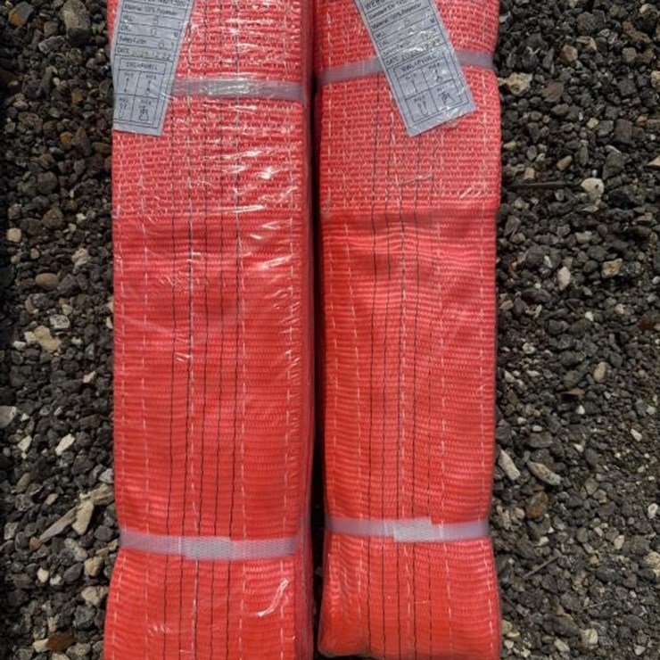 #163 • (2) Webbing Slings 5 ton x 4m & 6m Orange