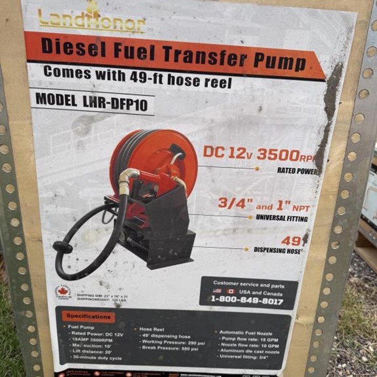#51 • Diesel Fuel Transfer Pump w/ 49' Hose Reel