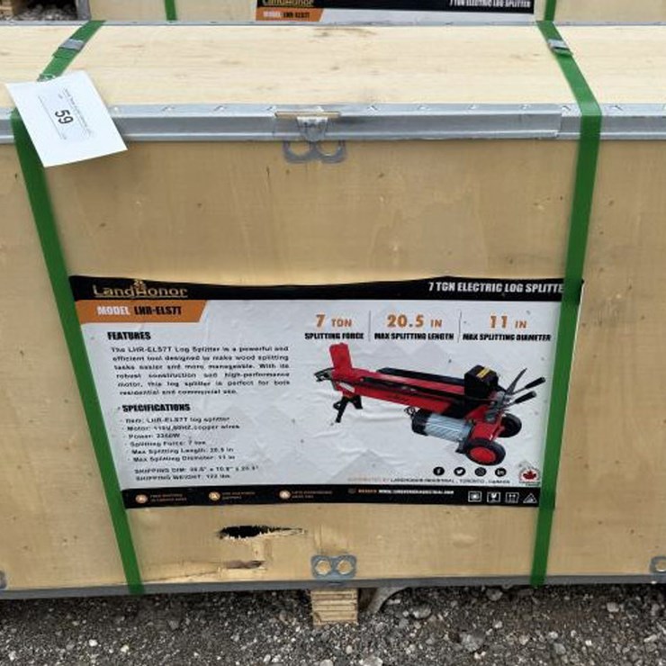 #59 • 7 Ton Electric Log Splitter - LHR-ELS7T