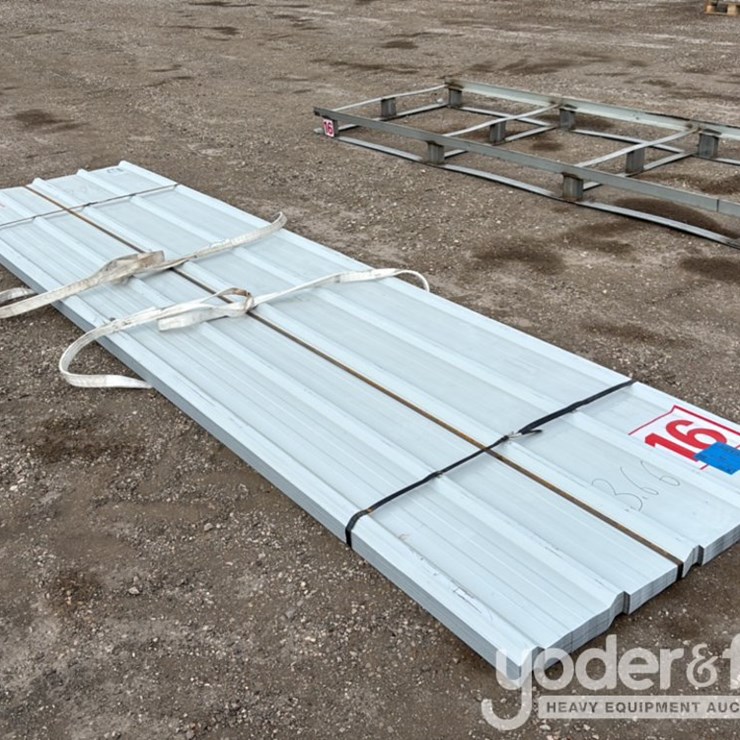 Unused White Metal Roof Panels, L12' xW3' (70 of)
