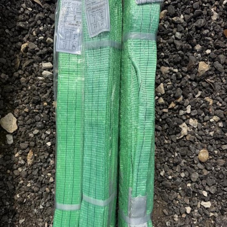 #159 • (3) Webbing Slings 2 ton x 2m, 4m & 6m - Green