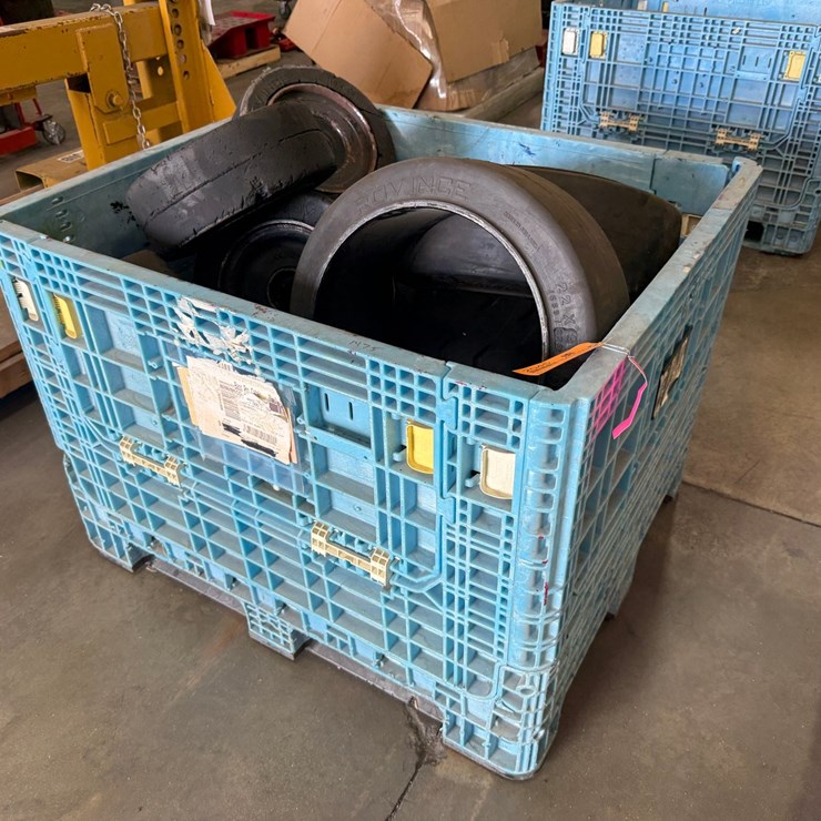#2045 • Crate of Forklift Tires