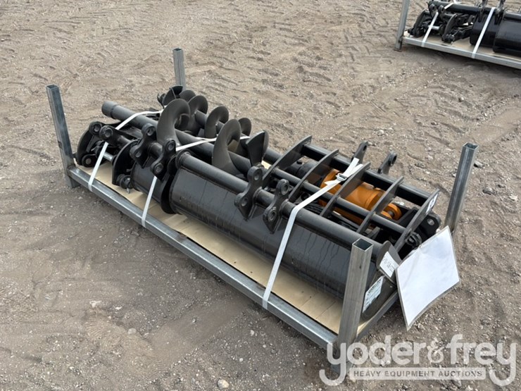 unused-miva-8pc.-excavator-attachments---rake,-ripper,-graber,-12"-auger,-16"-auger,-8"-narrow-bucket,-24"-bucket,-32"-bucket-image-5