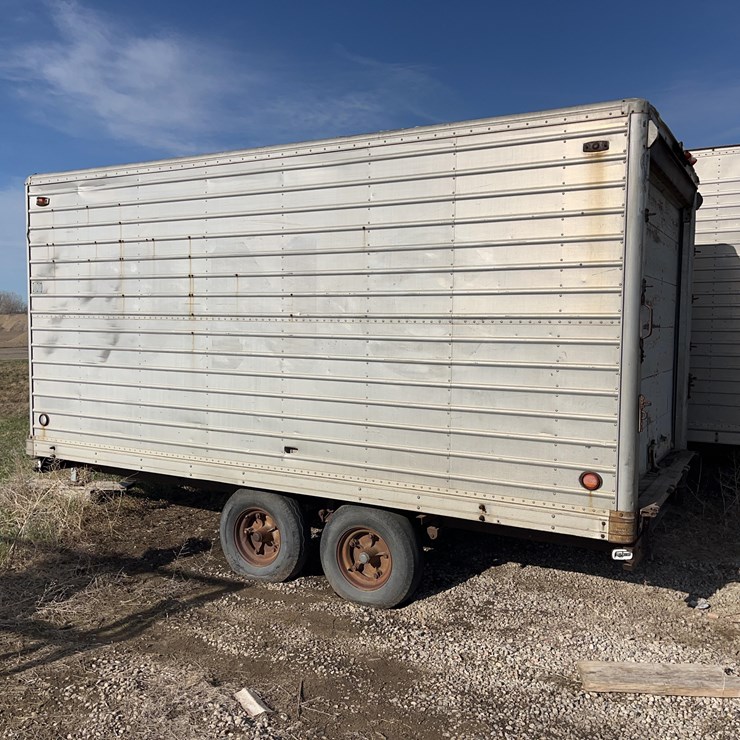 Enclosed Aluminum Job trailer.
