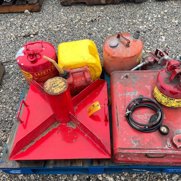 #5086 • Pallet Of Gas Cans