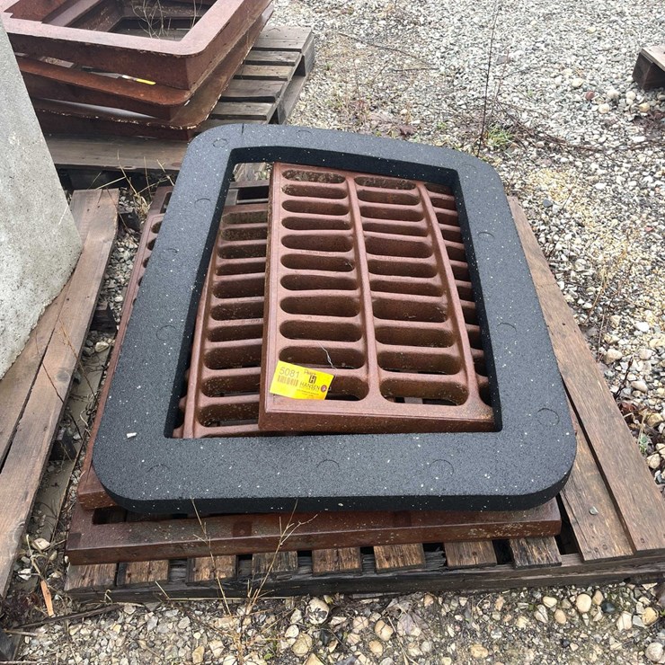 #5081 • (4) Cast Iron Trench Grates