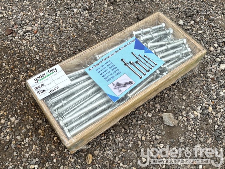 unused-hot-dipped-galvanized-hex-bolt-kit-(60-of)-image-1