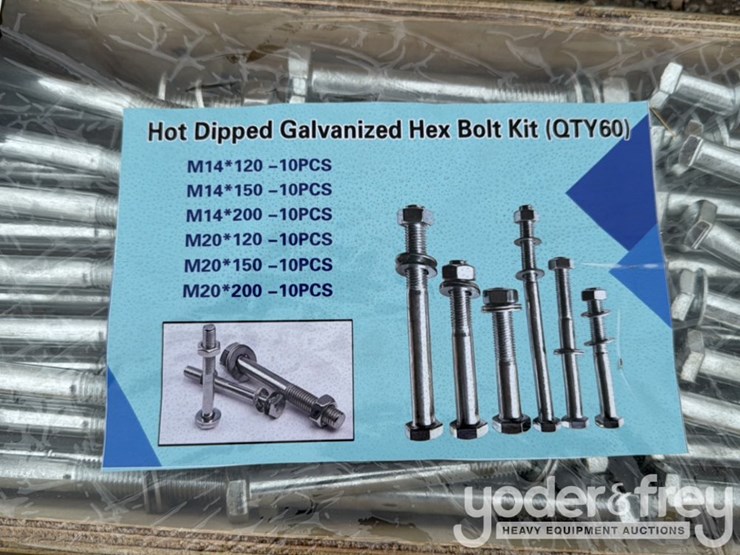 unused-hot-dipped-galvanized-hex-bolt-kit-(60-of)-image-5