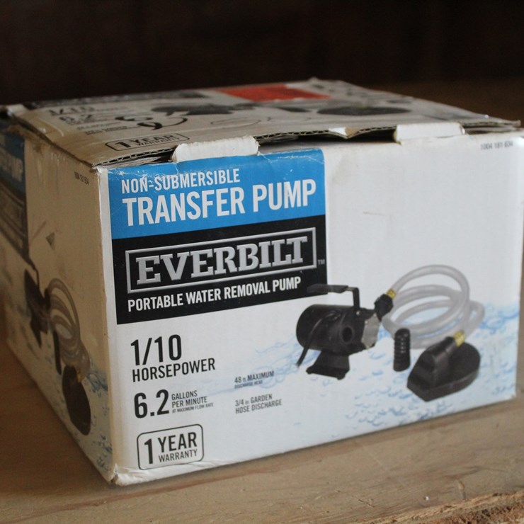 #1162 • EVERBILT PORTABLE NON SUBMERSIBLE TRANSFER PUMP