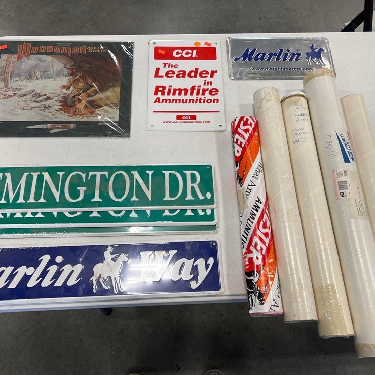 Metal Signs and Paper Winchester Posters