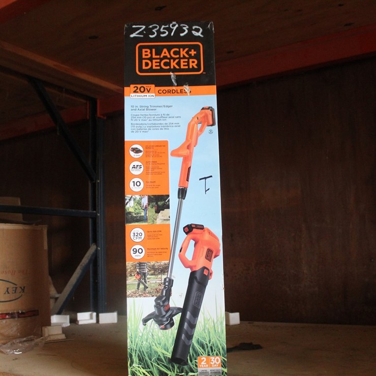 #01 • BLACK + DECKER CORDLESS 10IN STRING TRIMMER/EDGER