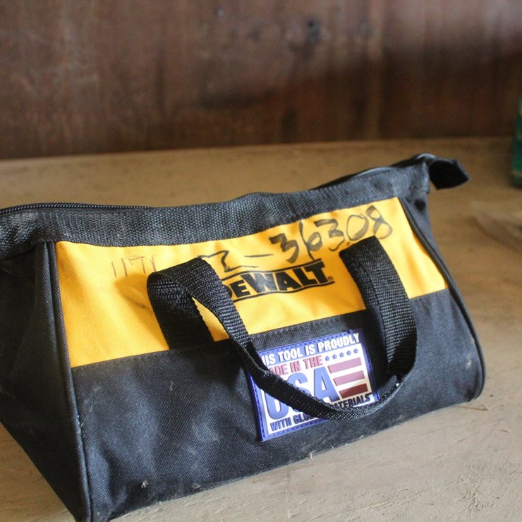 #1171 • DEWALT TOOL BAG WITH CONTENTS INSIDE