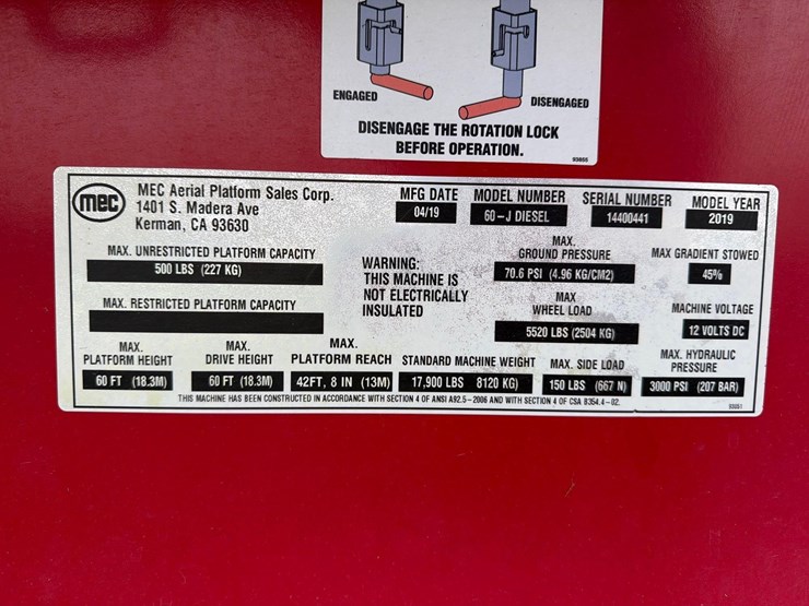 2019-mec-60jd-boom-lift-sn:14400441-4x4,-image-8