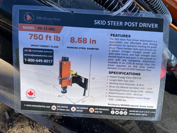 #2326-•-new-wolverine-skid-steer-post-driver-attachment-image-17