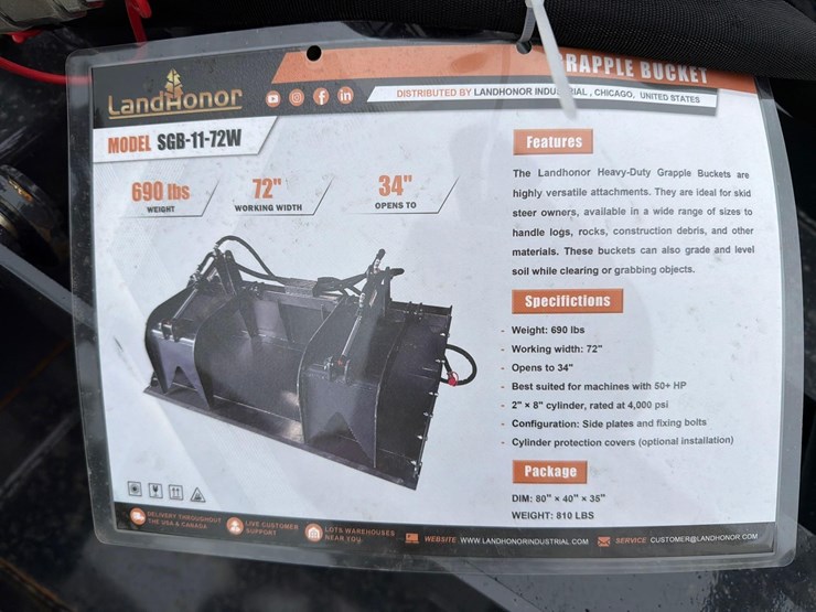 new-landhonor-sgb-11-72w-grapple-bucket-skid-steer-attachment-image-5