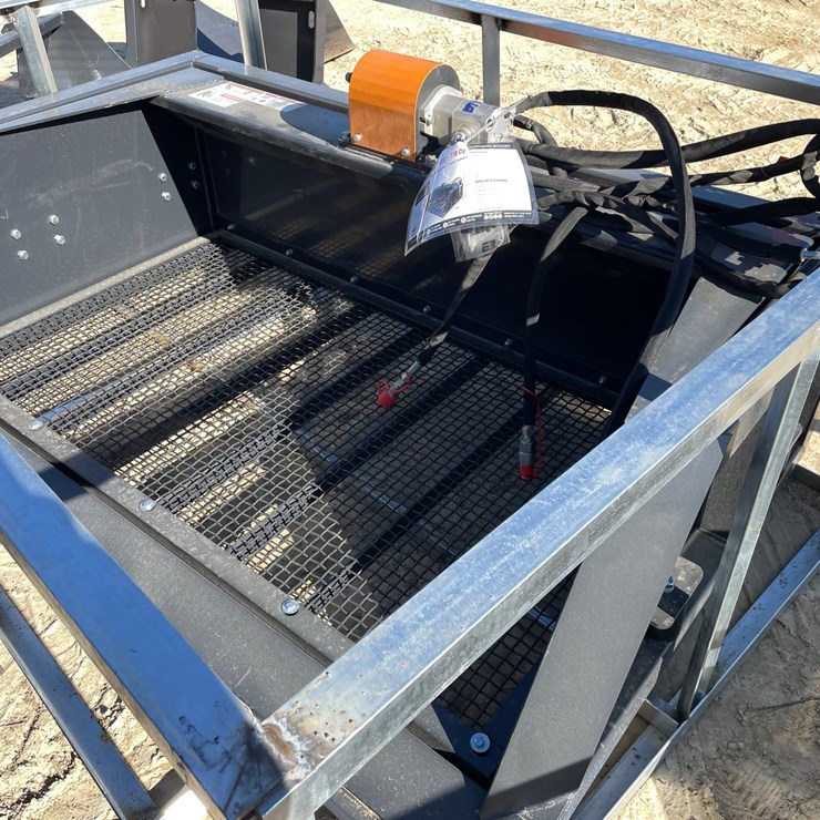 #2340 • New Wolverine Skid Steer Screening Bucket Attachment