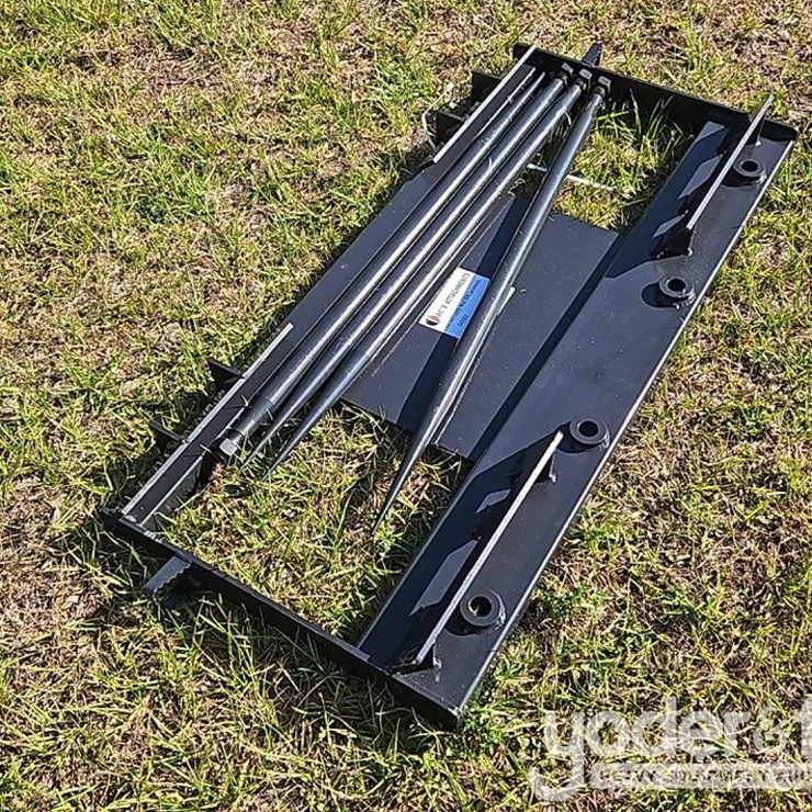Unused 2026 JCT Skid Steer Bale Spear w/ Quadruple Tines