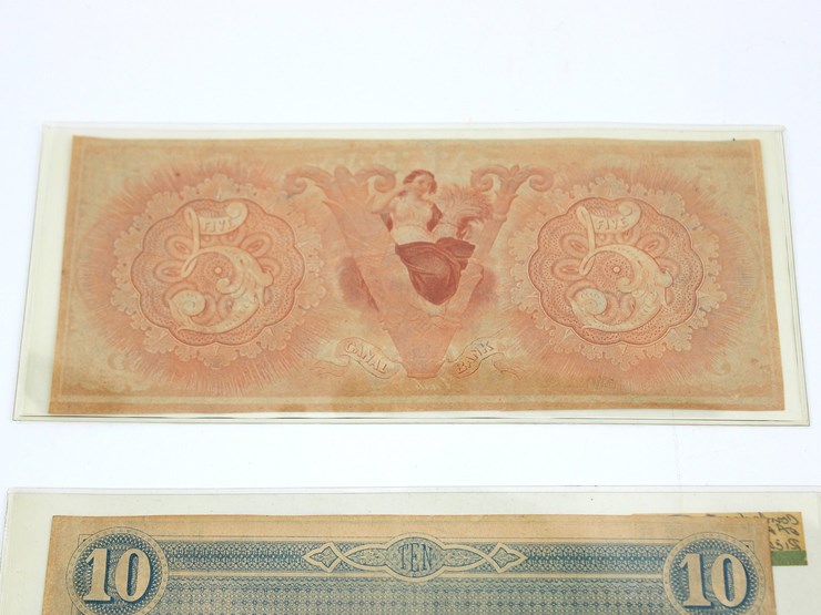 #36010-•-currency-|-1800's-canal-bank-note-$5,-confederate-$10-note-image-6