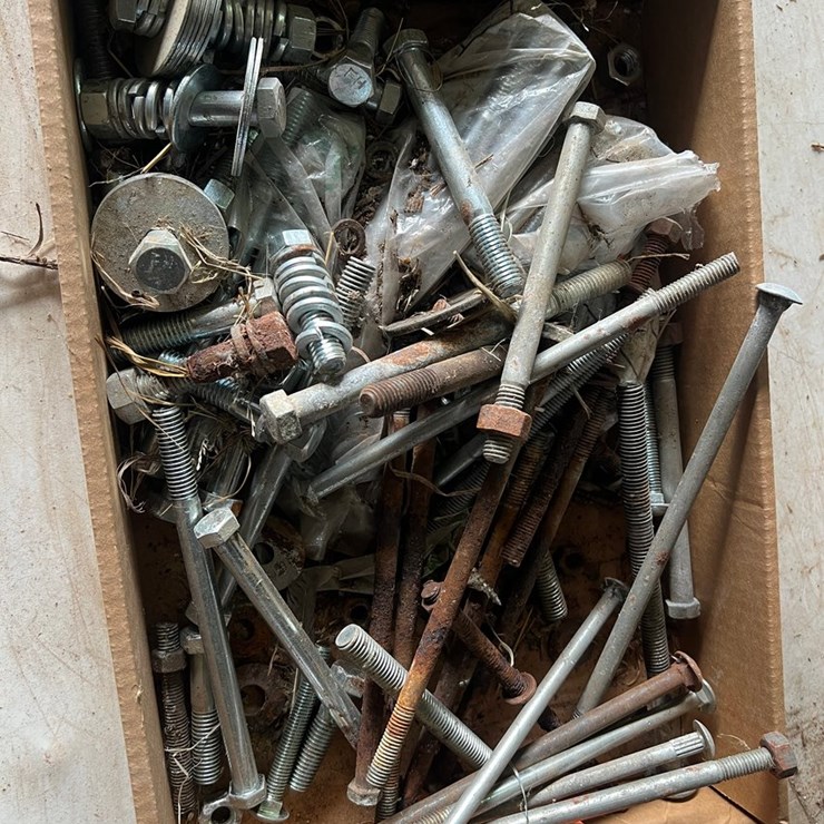 #9646 • Large Assortment of Bolts, Nuts, and Washers